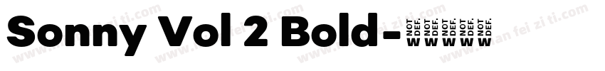 Sonny Vol 2 Bold字体转换